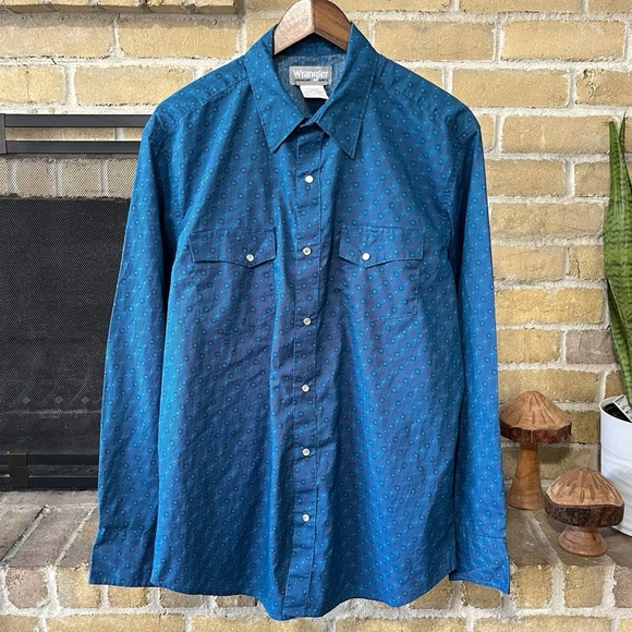 Chemise Femme En Lin Mélangé Vert Bleu (teal) Taille M - Boutonnage Devant Avec Nœud, Manches Longues, Parfait état